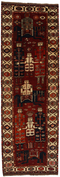 Bakhtiari - Qashqai Персийски връзван килим 415x137