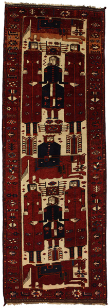 Bakhtiari - Qashqai Персийски връзван килим 401x139