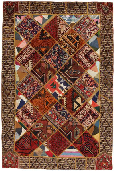 Patchwork Персийски връзван килим 256x168