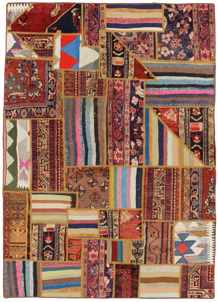 Patchwork Персийски връзван килим 209x149