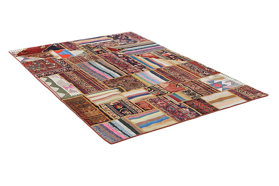 Patchwork Персийски връзван килим 209x149 - Снимка 1