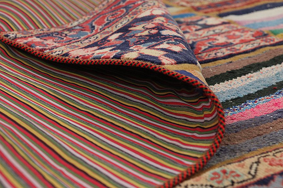 Patchwork Персийски връзван килим 209x149 - Снимка 3