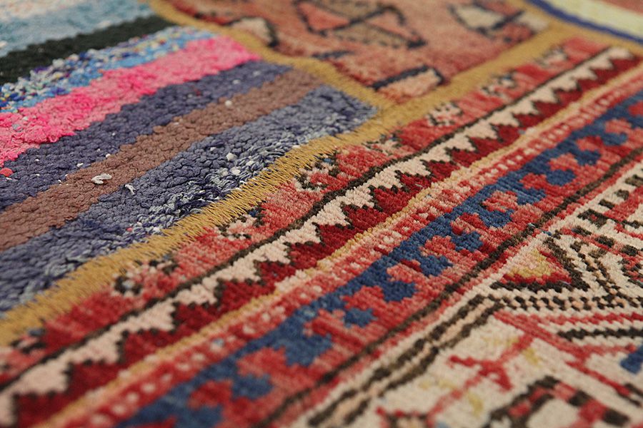 Patchwork Персийски връзван килим 209x149 - Снимка 9