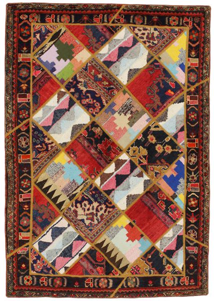 Patchwork Персийски връзван килим 205x144