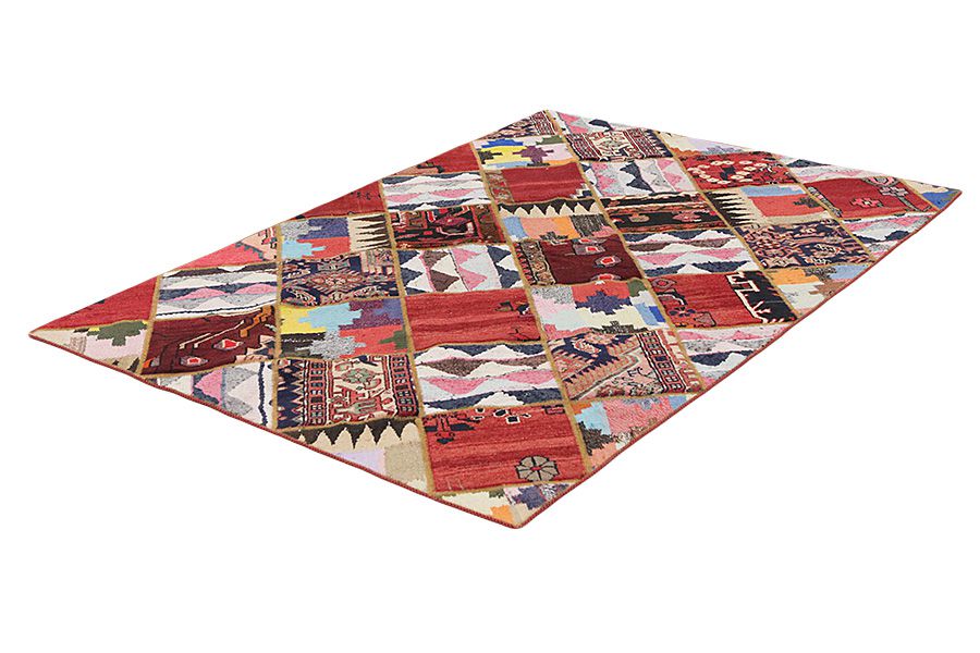 Patchwork Персийски връзван килим 216x148 - Снимка 2