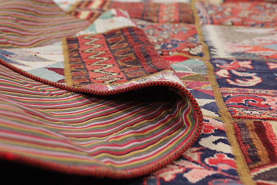 Patchwork Персийски връзван килим 242x180 - Снимка 3