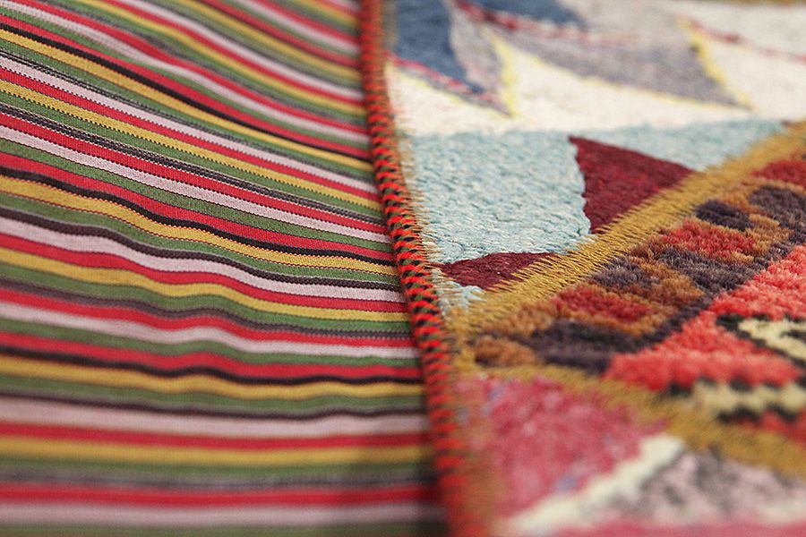 Patchwork Персийски връзван килим 242x180 - Снимка 4