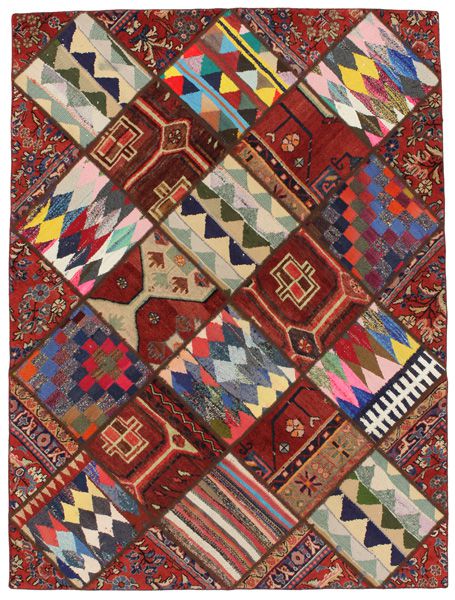 Patchwork Персийски връзван килим 242x182