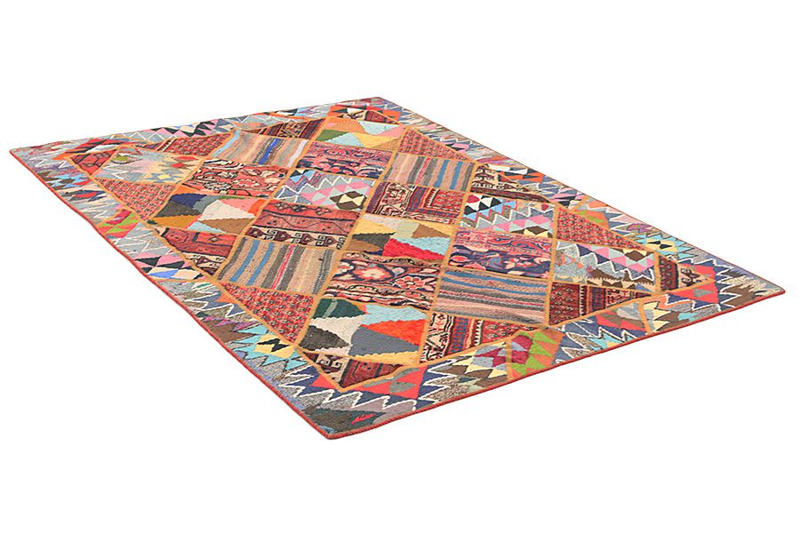 Patchwork Персийски връзван килим 205x157 - Снимка 1