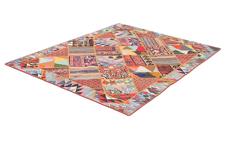 Patchwork Персийски връзван килим 205x157 - Снимка 2