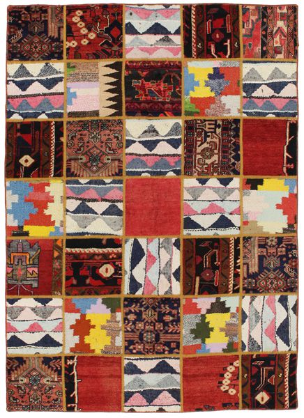 Patchwork Персийски връзван килим 212x152
