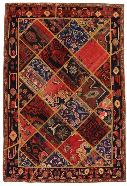 Patchwork Персийски връзван килим 210x142