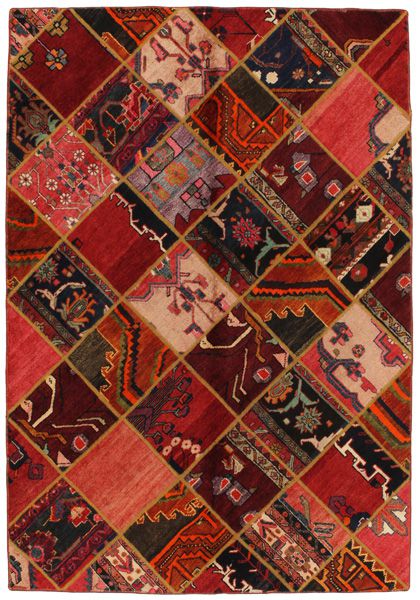 Patchwork Персийски връзван килим 217x149