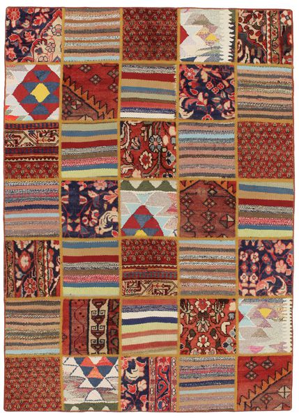 Patchwork Персийски връзван килим 213x152