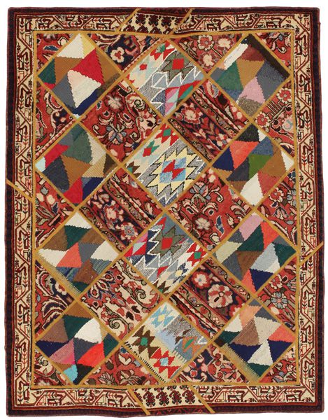 Patchwork Персийски връзван килим 200x156