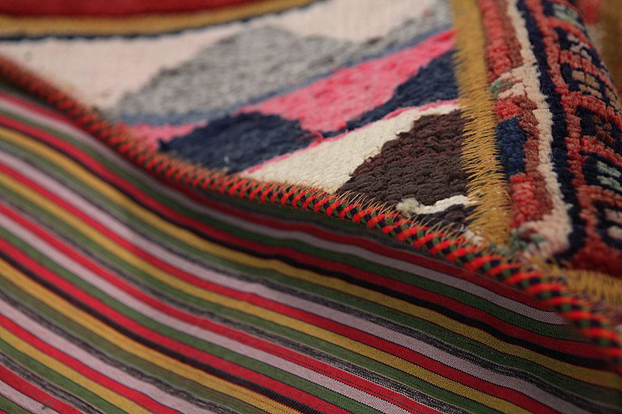 Patchwork Персийски връзван килим 216x148 - Снимка 4