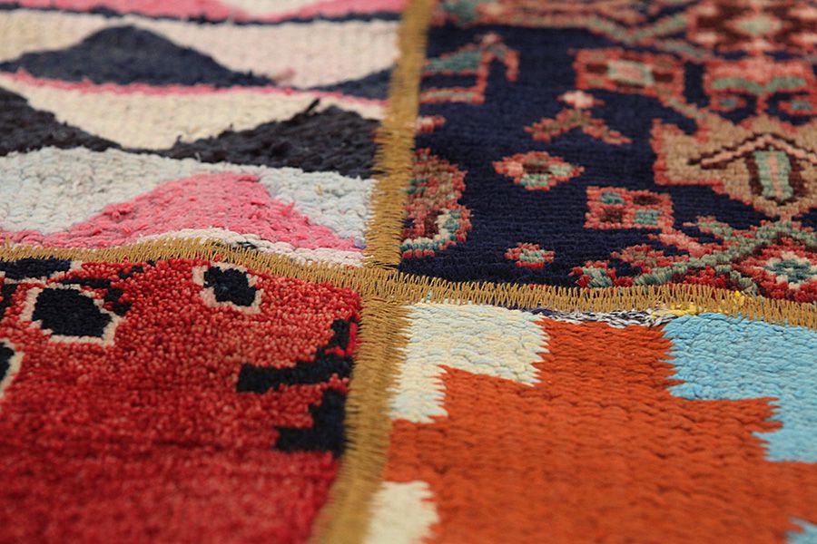 Patchwork Персийски връзван килим 216x148 - Снимка 7