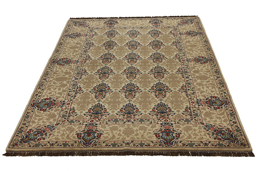 Isfahan Персийски връзван килим 230x155 - Снимка 3