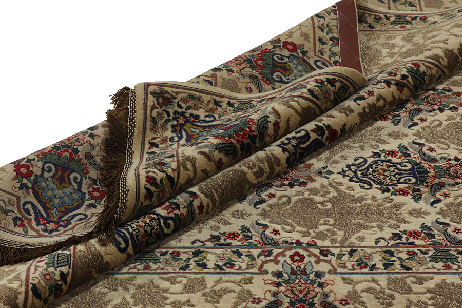 Isfahan Персийски връзван килим 230x155 - Снимка 7