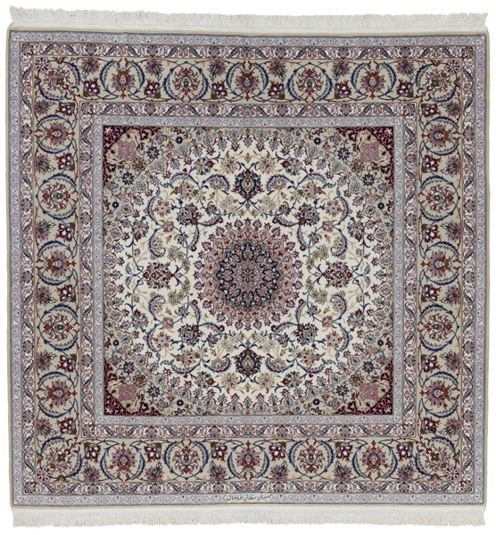 Isfahan Персийски връзван килим 206x207