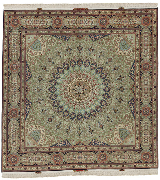 Tabriz Персийски връзван килим 206x200