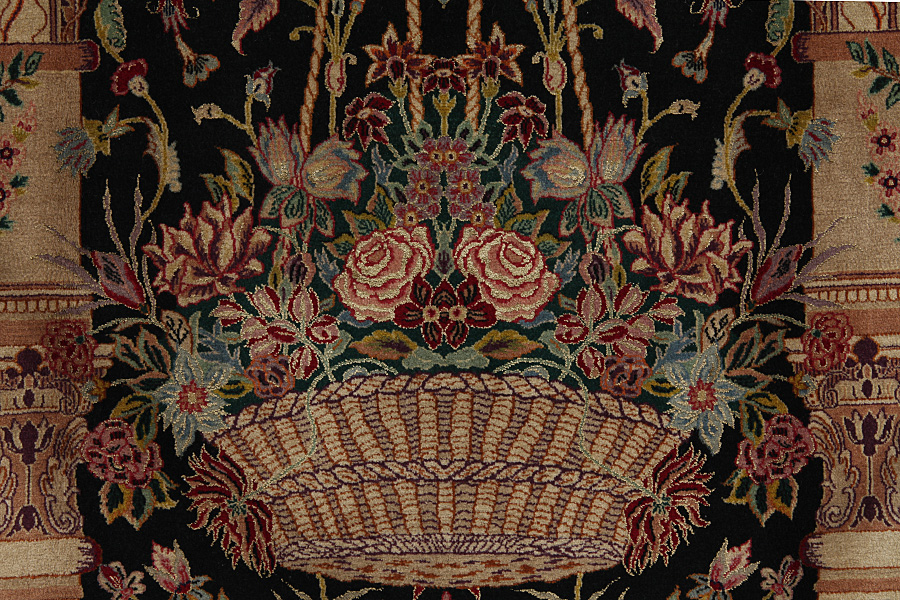 Isfahan Персийски връзван килим 237x155 - Снимка 9