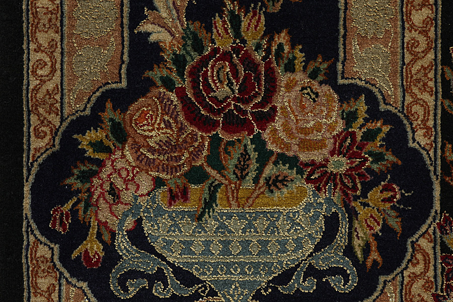 Isfahan Персийски връзван килим 237x155 - Снимка 12