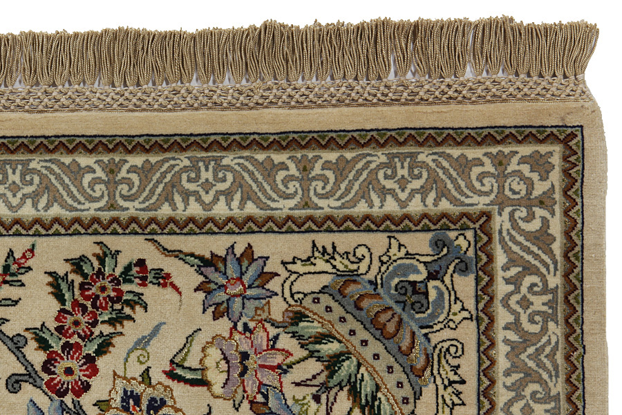 Isfahan Персийски връзван килим 215x146 - Снимка 5