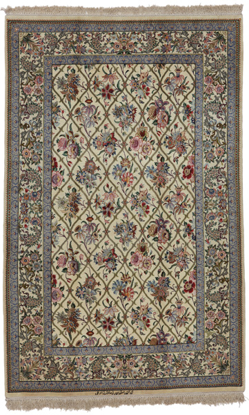 Isfahan Персийски връзван килим 203x130
