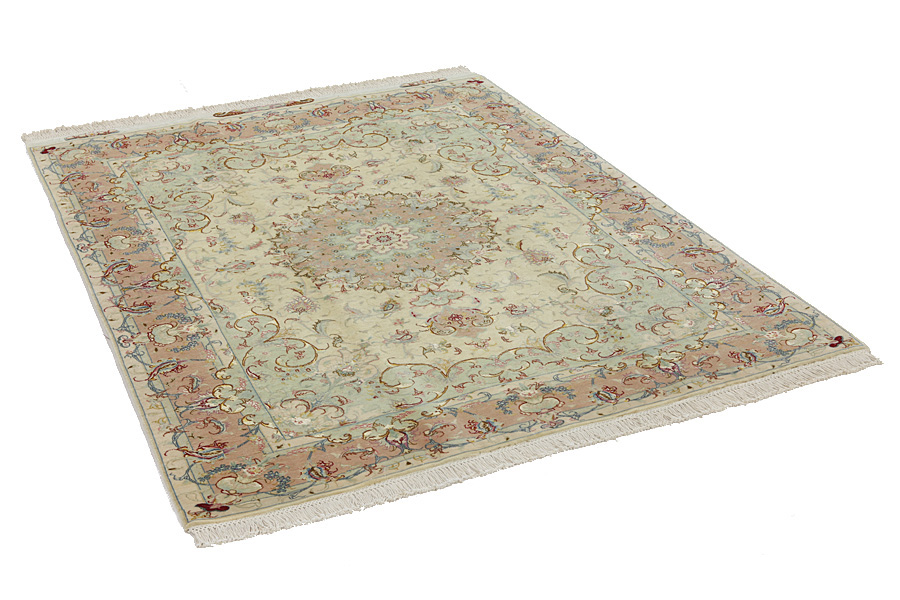 Tabriz Персийски връзван килим 194x150 - Снимка 1