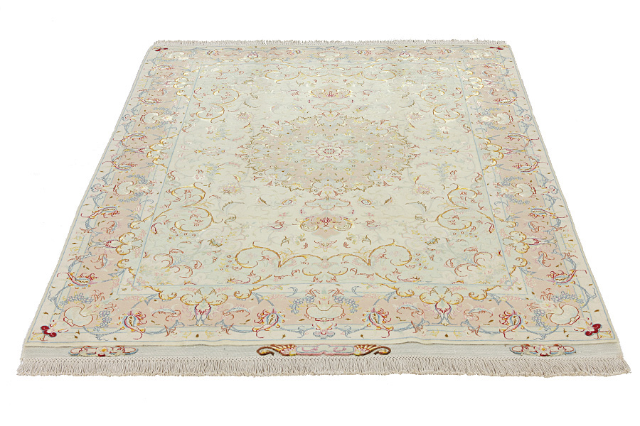 Tabriz Персийски връзван килим 194x150 - Снимка 3