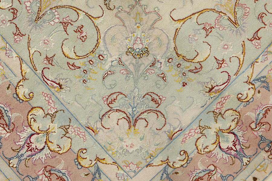 Tabriz Персийски връзван килим 194x150 - Снимка 7