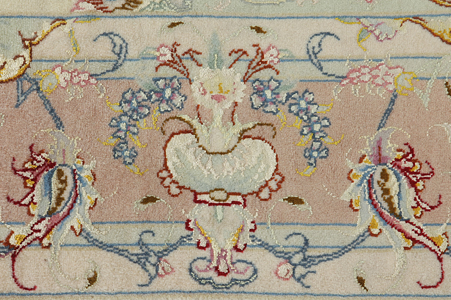 Tabriz Персийски връзван килим 194x150 - Снимка 10