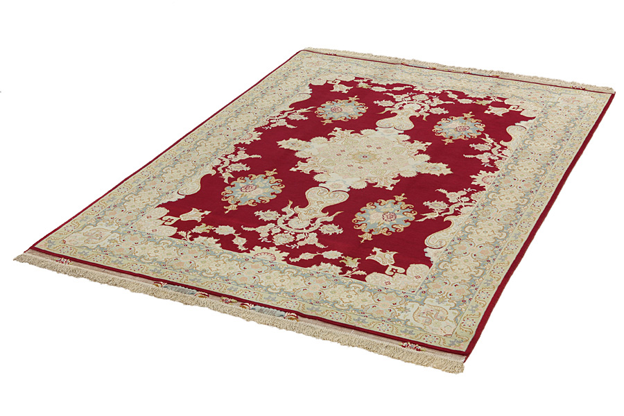 Tabriz Персийски връзван килим 208x150 - Снимка 2