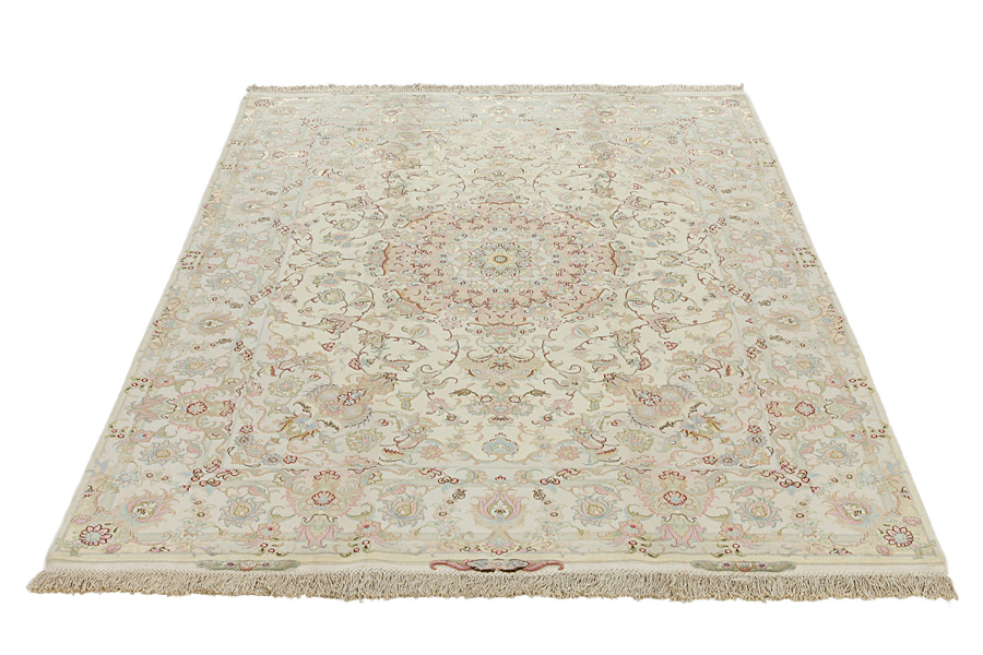 Tabriz Персийски връзван килим 207x153 - Снимка 3