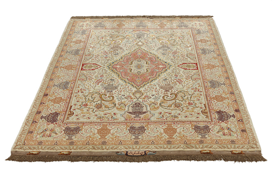 Tabriz Персийски връзван килим 206x150 - Снимка 3