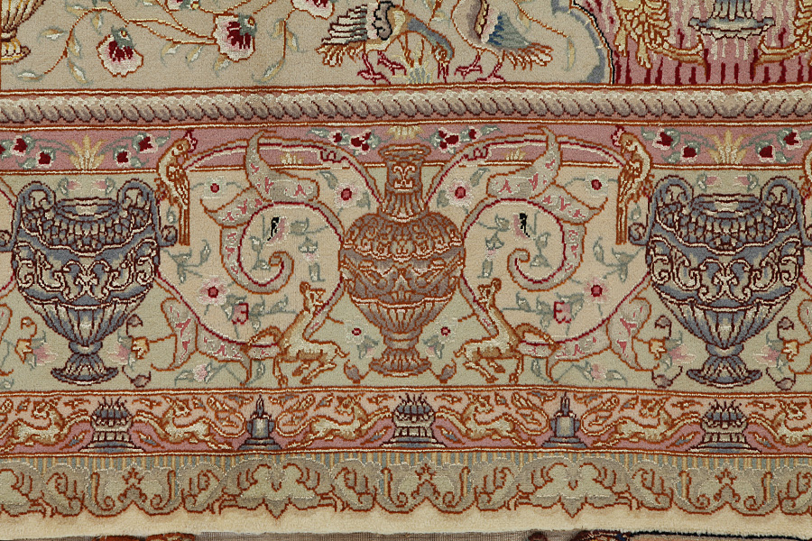 Tabriz Персийски връзван килим 206x150 - Снимка 7