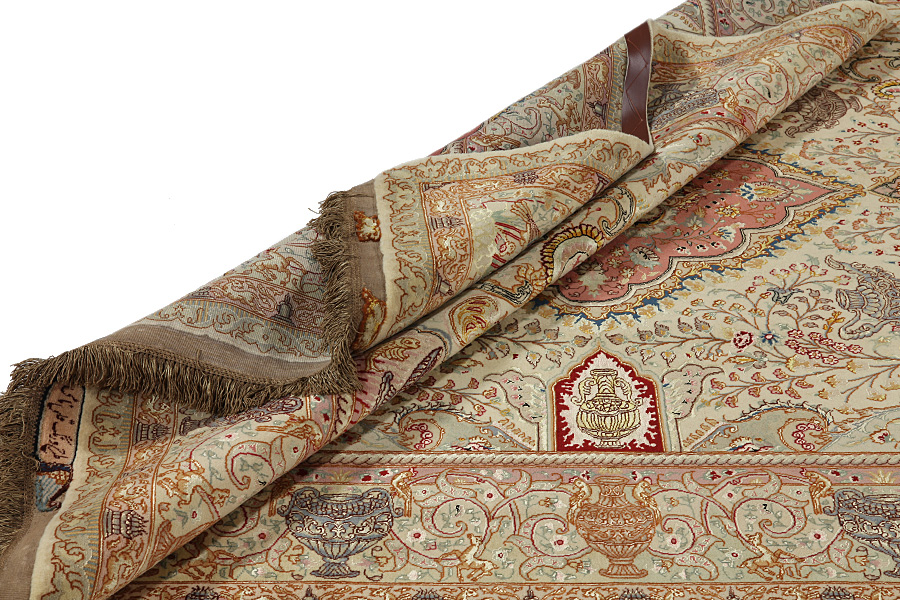 Tabriz Персийски връзван килим 206x150 - Снимка 15