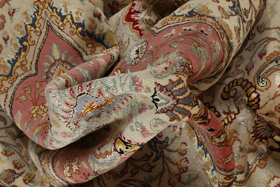 Tabriz Персийски връзван килим 206x150 - Снимка 16