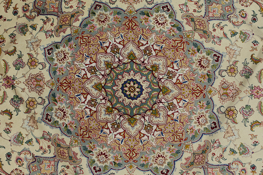 Tabriz Персийски връзван килим 293x293 - Снимка 6