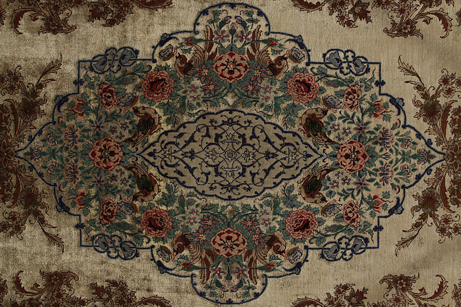 Isfahan Персийски връзван килим 307x202 - Снимка 10