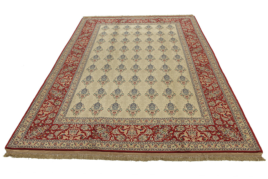 Isfahan Персийски връзван килим 301x197 - Снимка 3