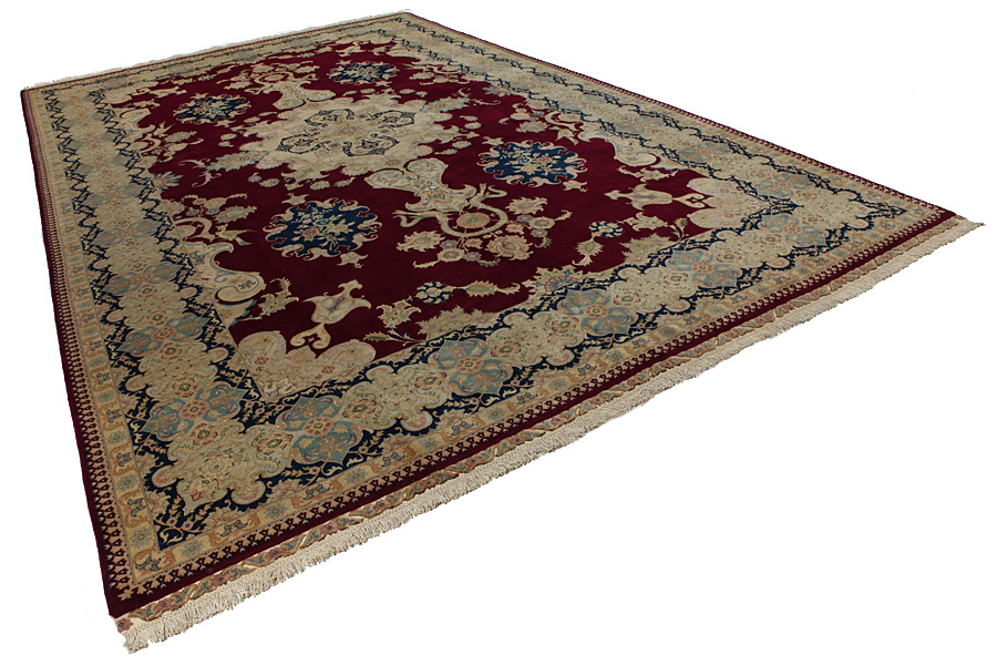 Tabriz Персийски връзван килим 542x344 - Снимка 1