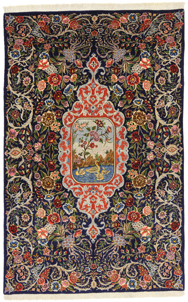 Isfahan Персийски връзван килим 205x130