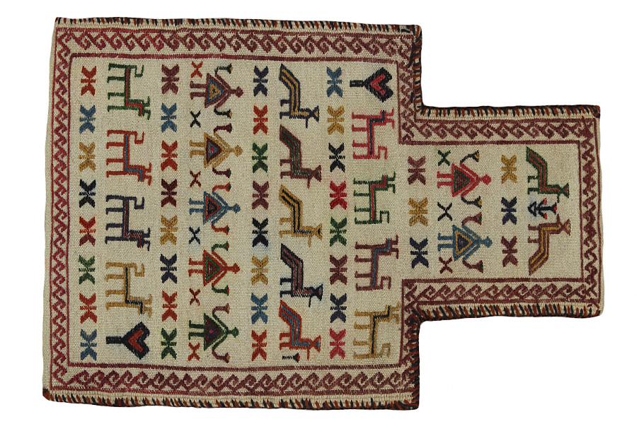 Qashqai - Saddle Bags Персийски връзван килим 51x35 - Снимка 1