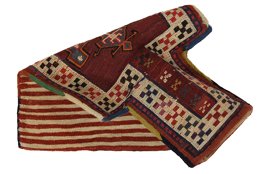 Qashqai - Saddle Bags Персийски връзван килим 50x31 - Снимка 2