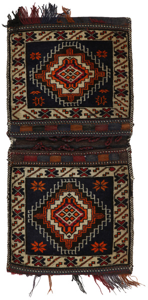 Turkaman - Saddle Bags Афганистански връзван килим 123x60