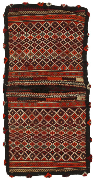 Jaf - Saddle Bags Персийски връзван килим 125x62