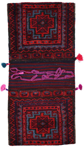 Jaf - Saddle Bags Персийски връзван килим 108x50