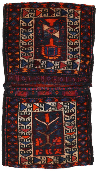 Jaf - Saddle Bags Персийски връзван килим 98x52